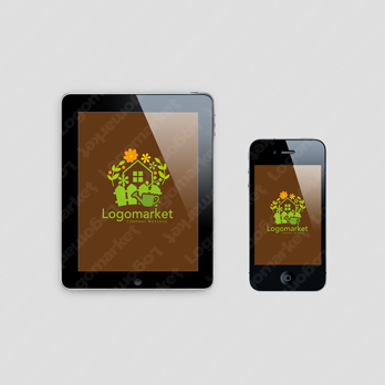 家と華やかと健康のロゴ