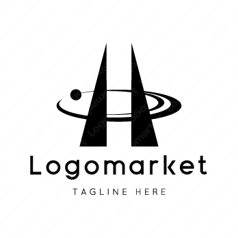 Hとhと球体のロゴ