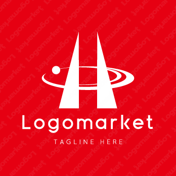 Hとhと球体のロゴ