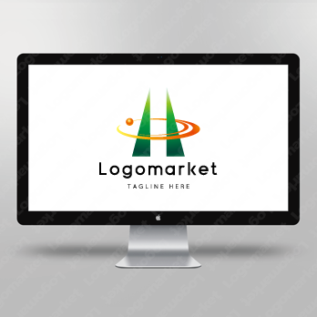 Hとhと球体のロゴ