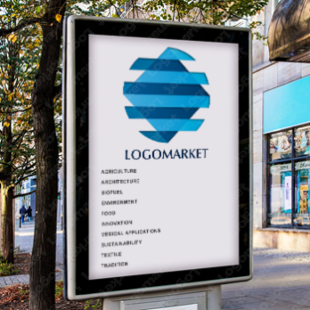 スクエアと四角と丸のロゴ