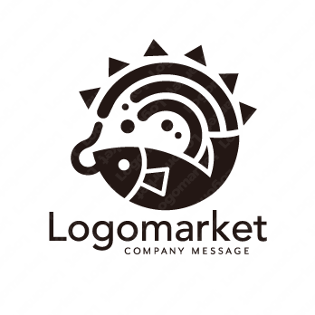 大漁と豊かと釣りのロゴ