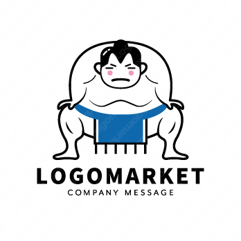 力士と伝統とインパクトのロゴ