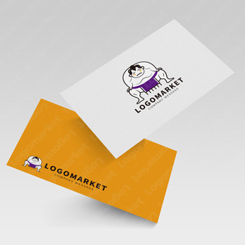 力士と伝統とインパクトのロゴ