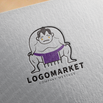 力士と伝統とインパクトのロゴ