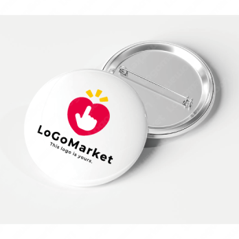 ハートと手とチェックのロゴ