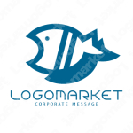 魚とポップとシンプルのロゴ