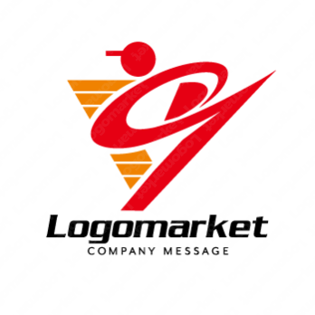 野球とピッチャーとスポーツのロゴ