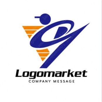 野球とピッチャーとスポーツのロゴ