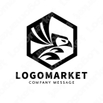 鷹と鳥と家紋のロゴ