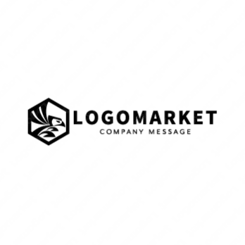 鷹と鳥と家紋のロゴ