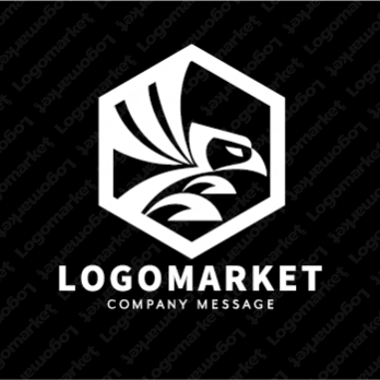 鷹と鳥と家紋のロゴ