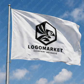 鷹と鳥と家紋のロゴ