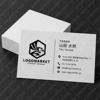 鷹と鳥と家紋のロゴ