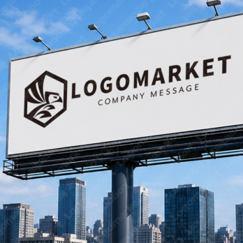 鷹と鳥と家紋のロゴ