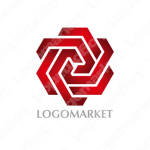 花と三角と薔薇のロゴ