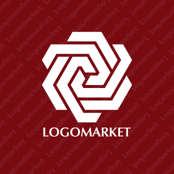 花と三角と薔薇のロゴ