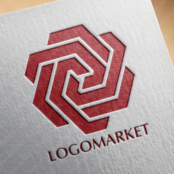 花と三角と薔薇のロゴ