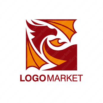 龍と四角とドラゴンのロゴ