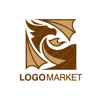 龍と四角とドラゴンのロゴ