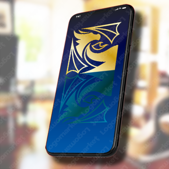 龍と四角とドラゴンのロゴ