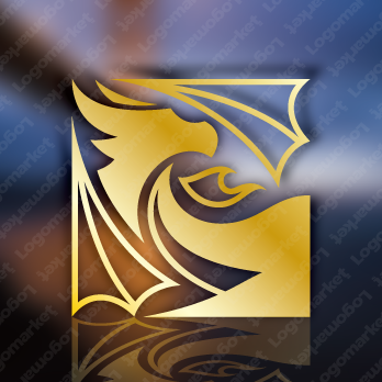 龍と四角とドラゴンのロゴ