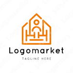 家と車椅子と介護のロゴ