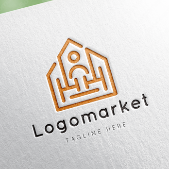 家と車椅子と介護のロゴ