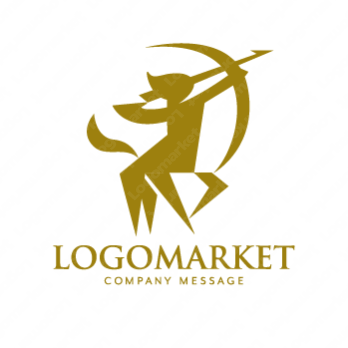 ケンタウロスと高級感とシンプルのロゴ