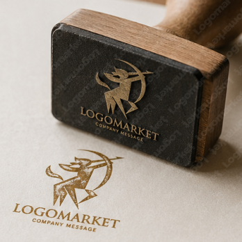 ケンタウロスと高級感とシンプルのロゴ