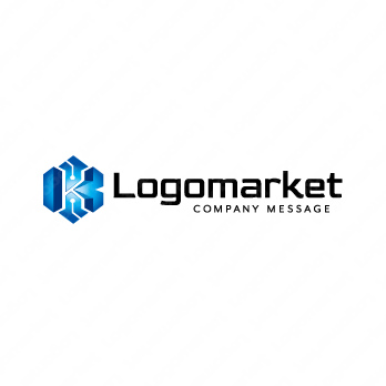 Kと回路と立体的のロゴ