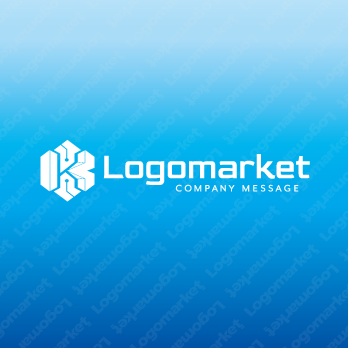 Kと回路と立体的のロゴ