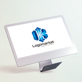 Kと回路と立体的のロゴ