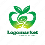 自然とエコと手のロゴ