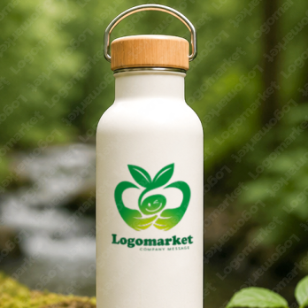 自然とエコと手のロゴ