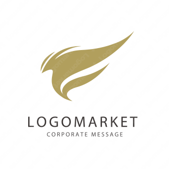羽と鳥と高級感のロゴ