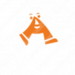 Aと笑顔とキャラクターのロゴ