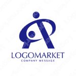 人と繋がりとシンプルのロゴ