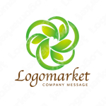 葉とブーケとハートのロゴ