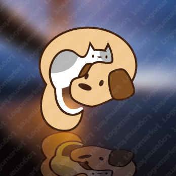 ペットと動物と犬猫のロゴ