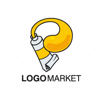 絵の具と塗装とチューブのロゴ