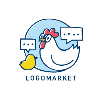 ニワトリとチキンとひよこのロゴ