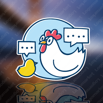 ニワトリとチキンとひよこのロゴ
