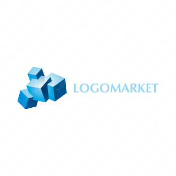 チェーンとブロックと結晶のロゴ