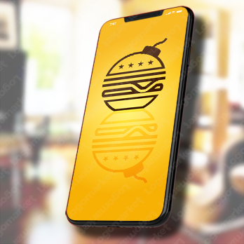 バーガーとパンとボムのロゴ