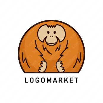 オランウータンとゴリラとサルのロゴ
