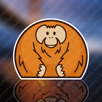 オランウータンとゴリラとサルのロゴ