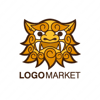 獅子とライオンとシーサーのロゴ
