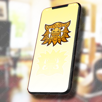 獅子とライオンとシーサーのロゴ