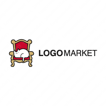 ソファとネコと王様のロゴ